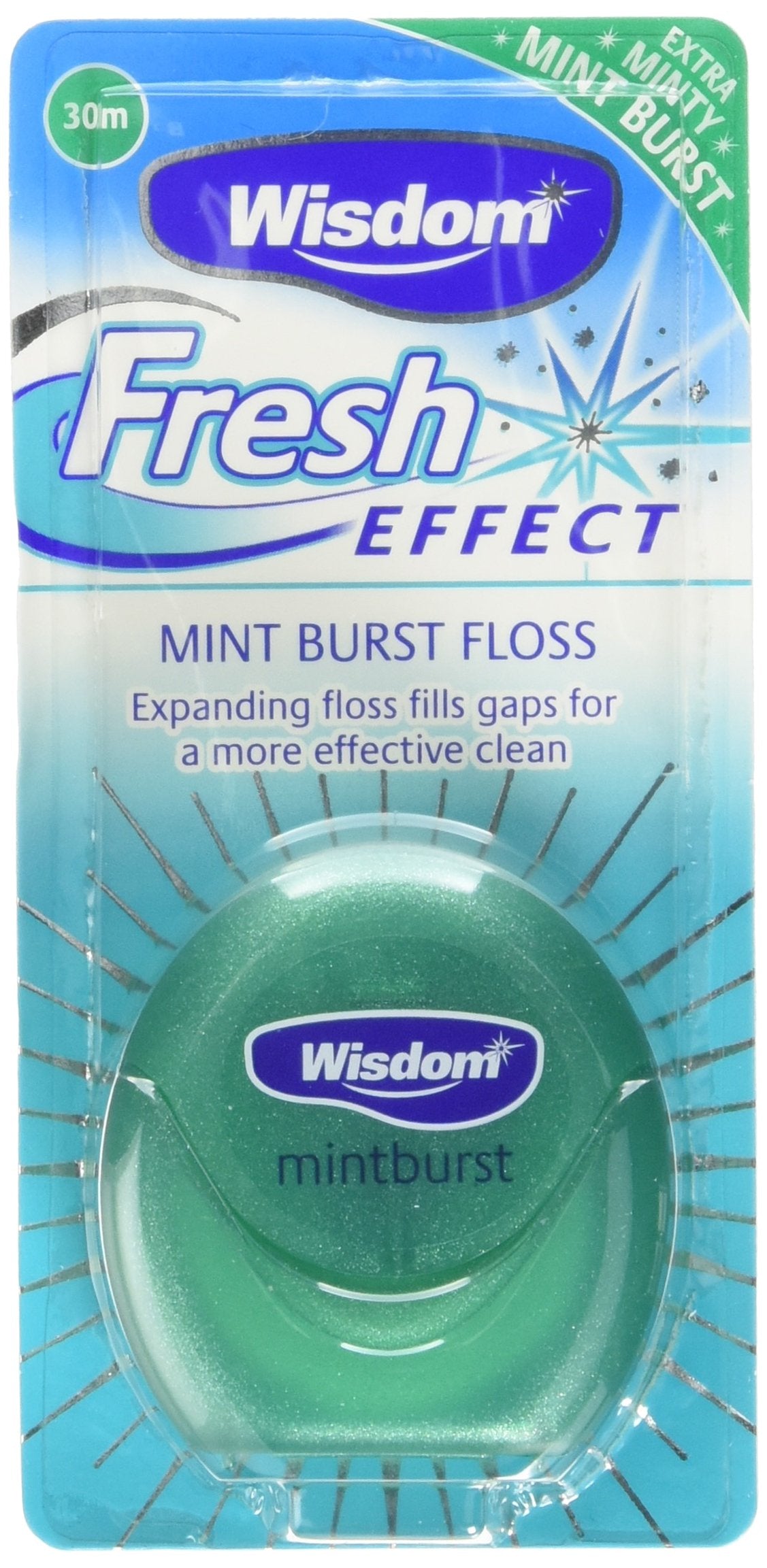 Wisdom Fresh Effect Mint Burst Floss, Pack of 6