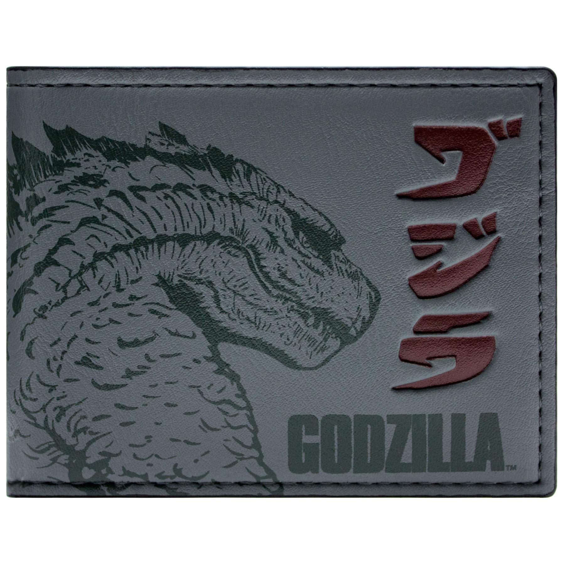 Warner Bros Godzilla Movie Grey ID & Card Bi-Fold Wallet