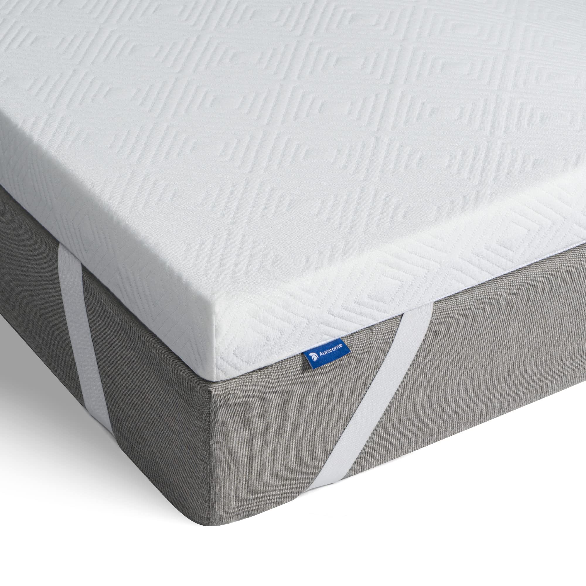 Aurorome Dual-Layer Foam Mattress Topper Small Double Size - Firm Mattress Topper for Upgraded Support - 7CM Bed Topper with Washable Cover - 120x190