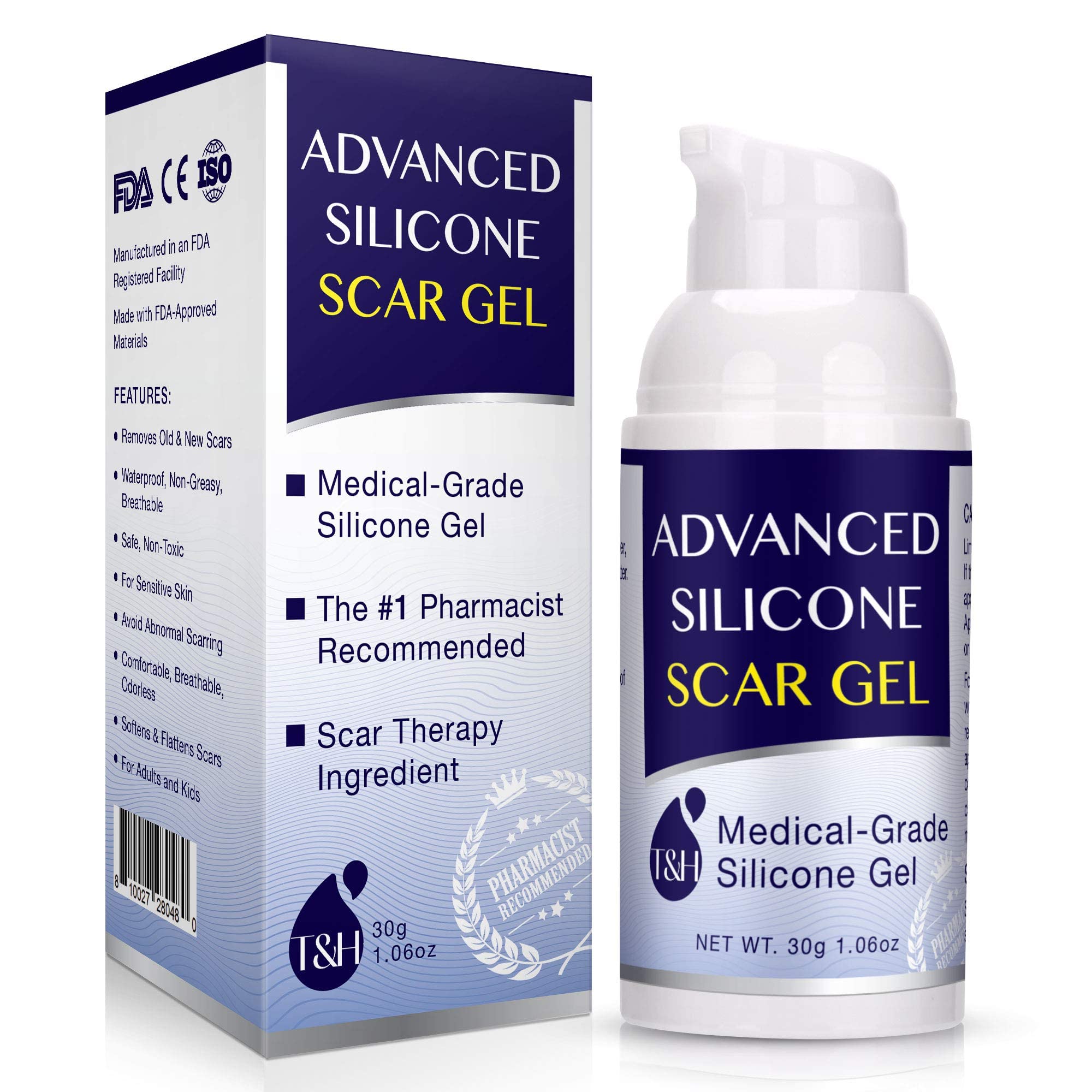 Scar Remover Gel for Scars from C-Section, Stretch Marks, Acne, Surgery, Effective for Both Old and New Scars