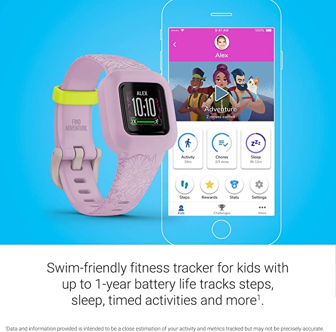 Garmin vivofit jr. 3 Fitness Tracker for Kids, Lilac Floral
