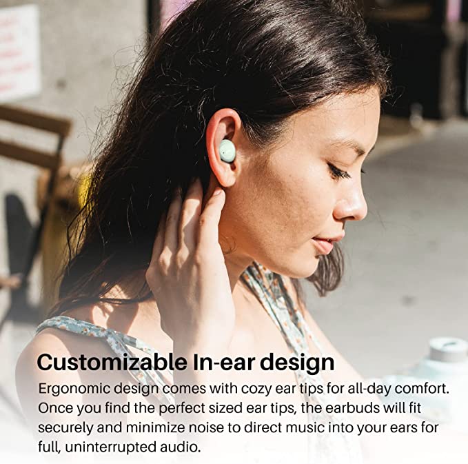 TOZO A1 Mini Wireless Earbuds Bluetooth 5.3 Earphones in Ear Light-Weight Headphones Built-in Microphone, Immersive Premium Sound Long Distance Connection Headset with Charging Case Green