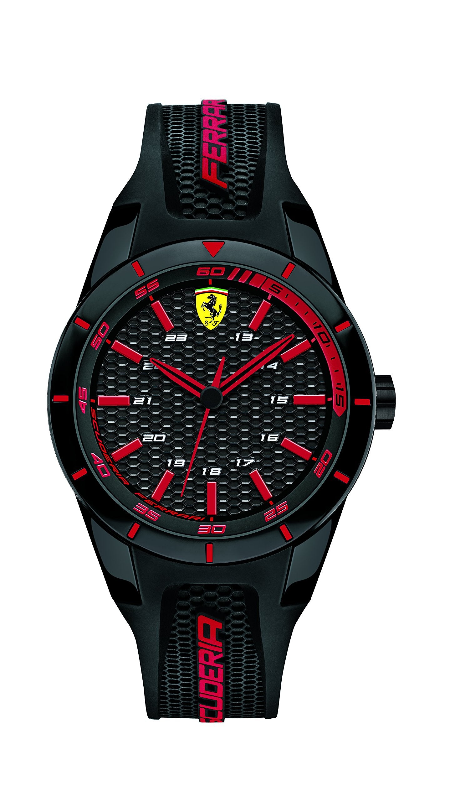 Scuderia Ferrari Men's Analogue Classic Quartz Watch with Silicone Strap 0840004