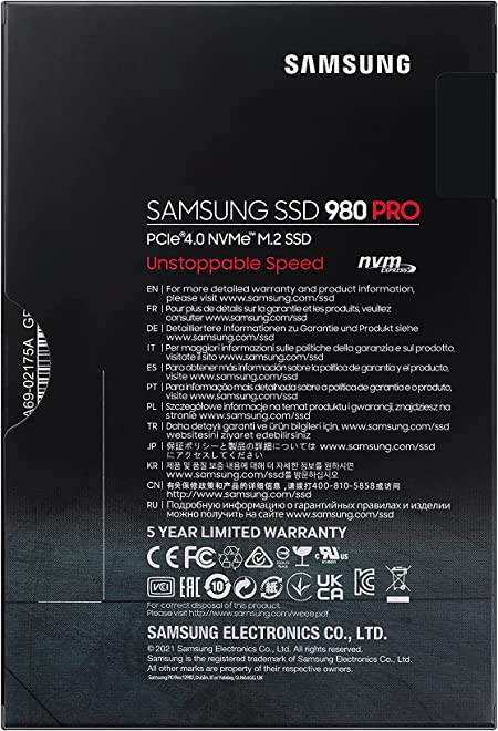 Samsung 980 PRO 500 GB PCIe 4.0 M.2