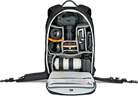 Lowepro ProTactic 450 AW II Black Pro Modular Backpack with All Weather Cover for Laptop Up to 15 Inch, Tablet, Canon/Sony Alpha/Nikon DSLR, Mirrorless CSC and DJI Mavic Drones LP37177-PWW, Black