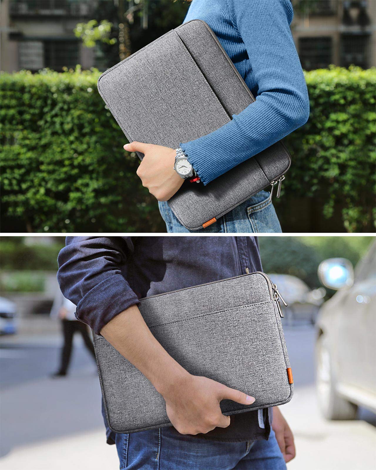 Inateck 13 Inch Laptop Case Sleeve Compatible with 13 MacBook Air M2/M1 2022-2018, 13 MacBook Pro M2/M1 2022-2016, 12.3 Surface Pro 8/7/6/X/5/4/3, XPS 13 - Grey