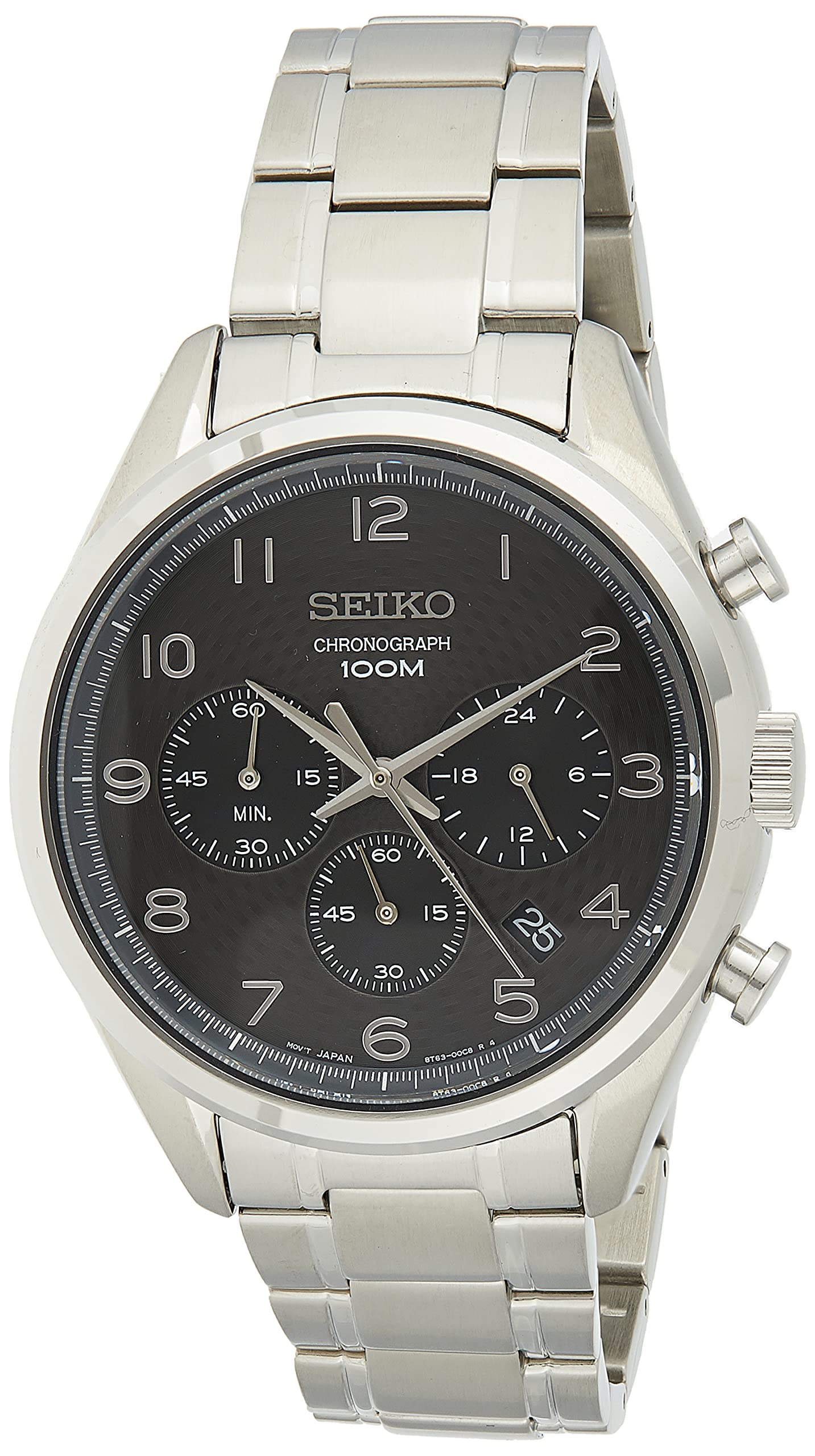 Seiko Mens Chronograph Quartz Watch with Stainless Steel Strap SSB295P1