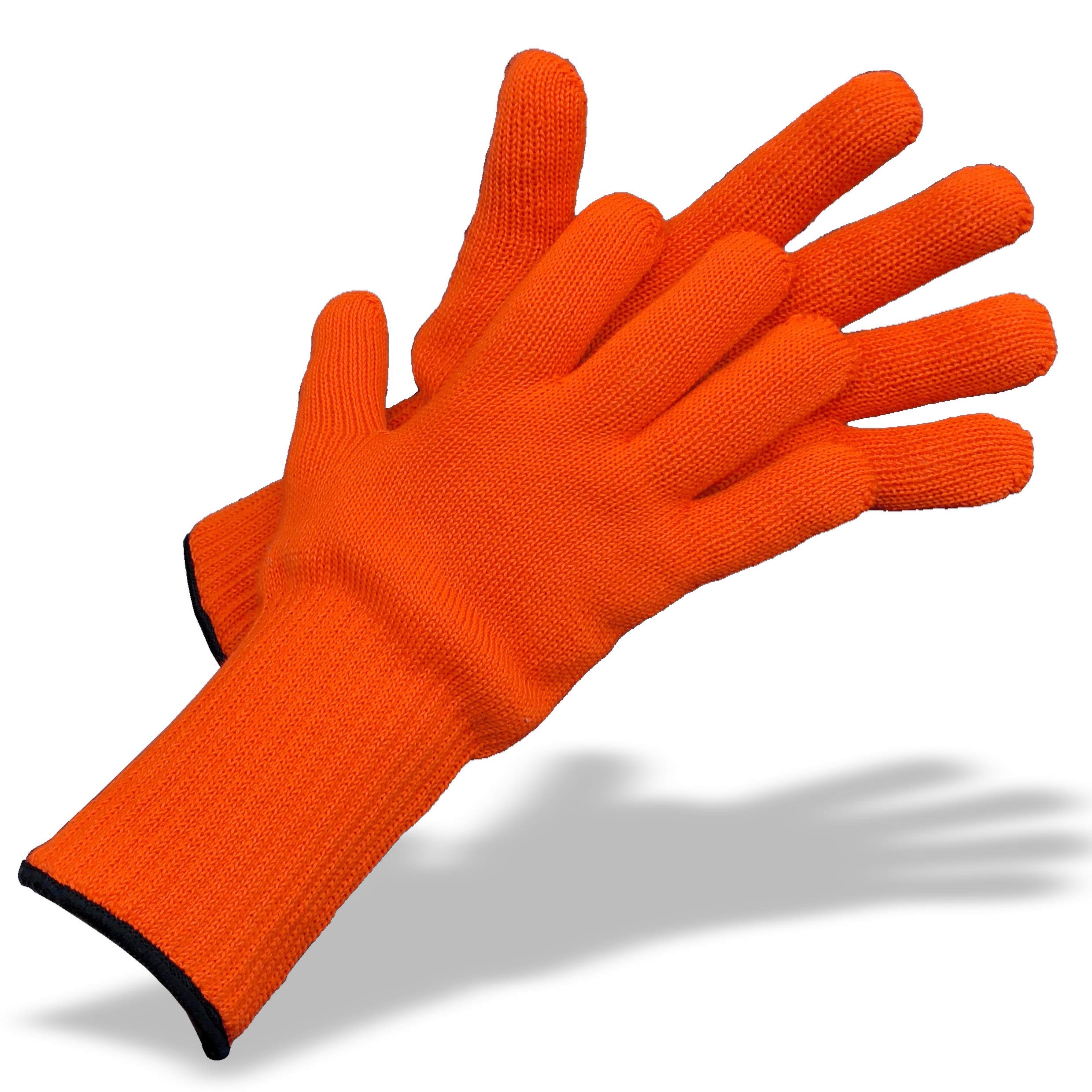 Medipaq® Long Wrist Protect Heatproof Oven Gloves - Hold BURNING hot dishes safely! Heavy Duty Oven Mitts For Professional and Kitchen Use (1x Pair - Orange)