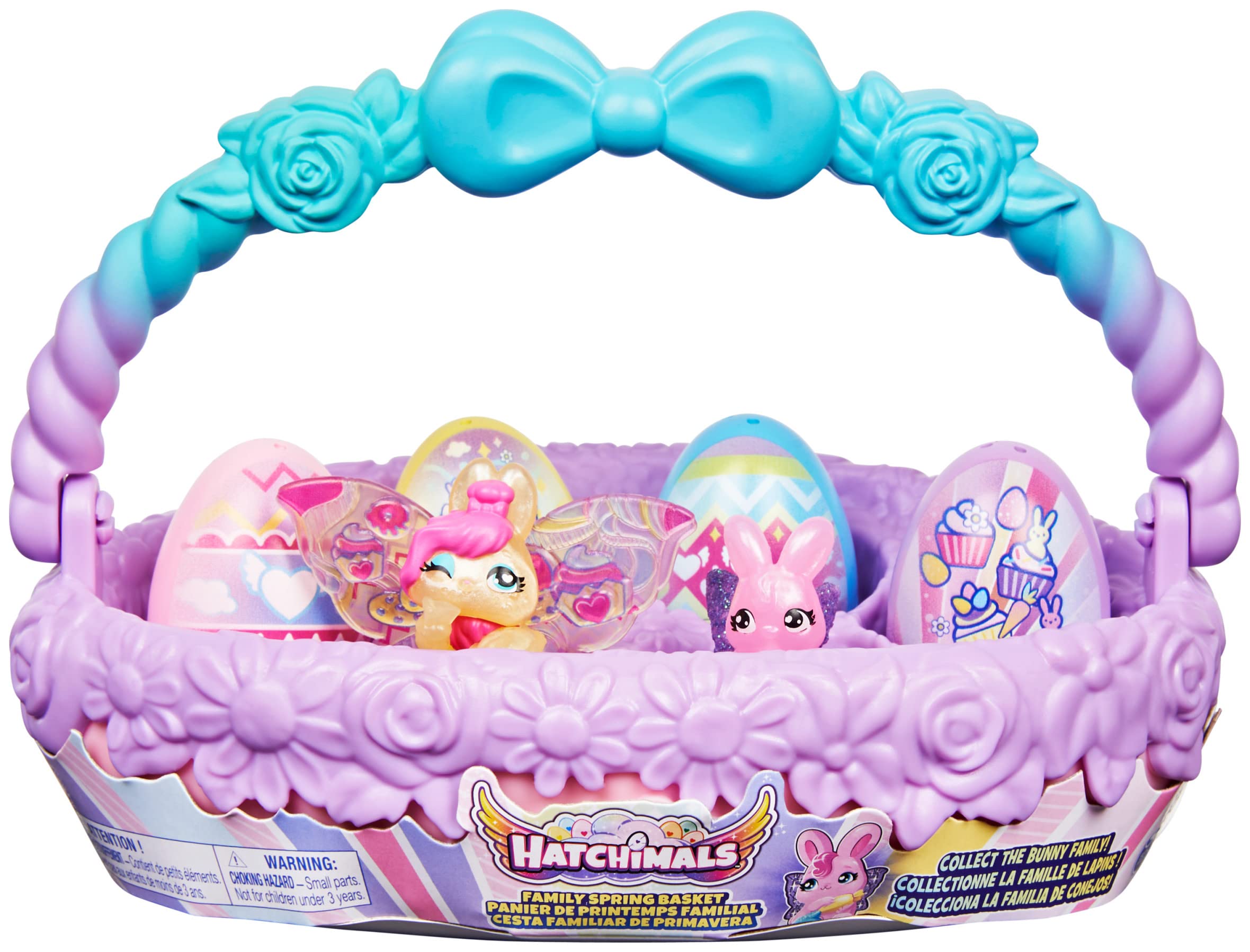 Hatchimals CollEGGtibles, Family Spring Basket with 6 Bunny Characters, Kids’ Toys for Ages 5 and up