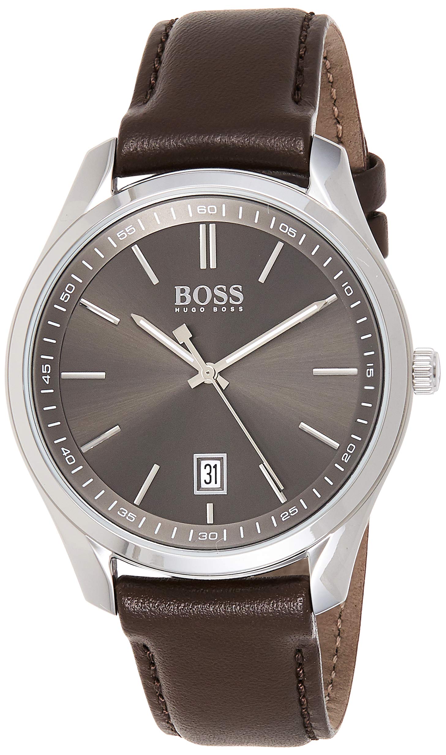 BOSS Men's Analogue Quartz Watch with Leather Strap 1513726