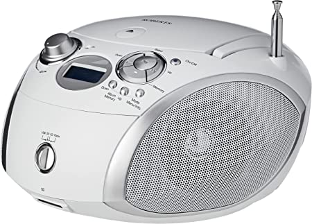 Roberts Radio Zoombox3 DAB/DAB+/FM/SD/USB Radio with CD Player - 40 Station Presets - Programmable CD and SD - White