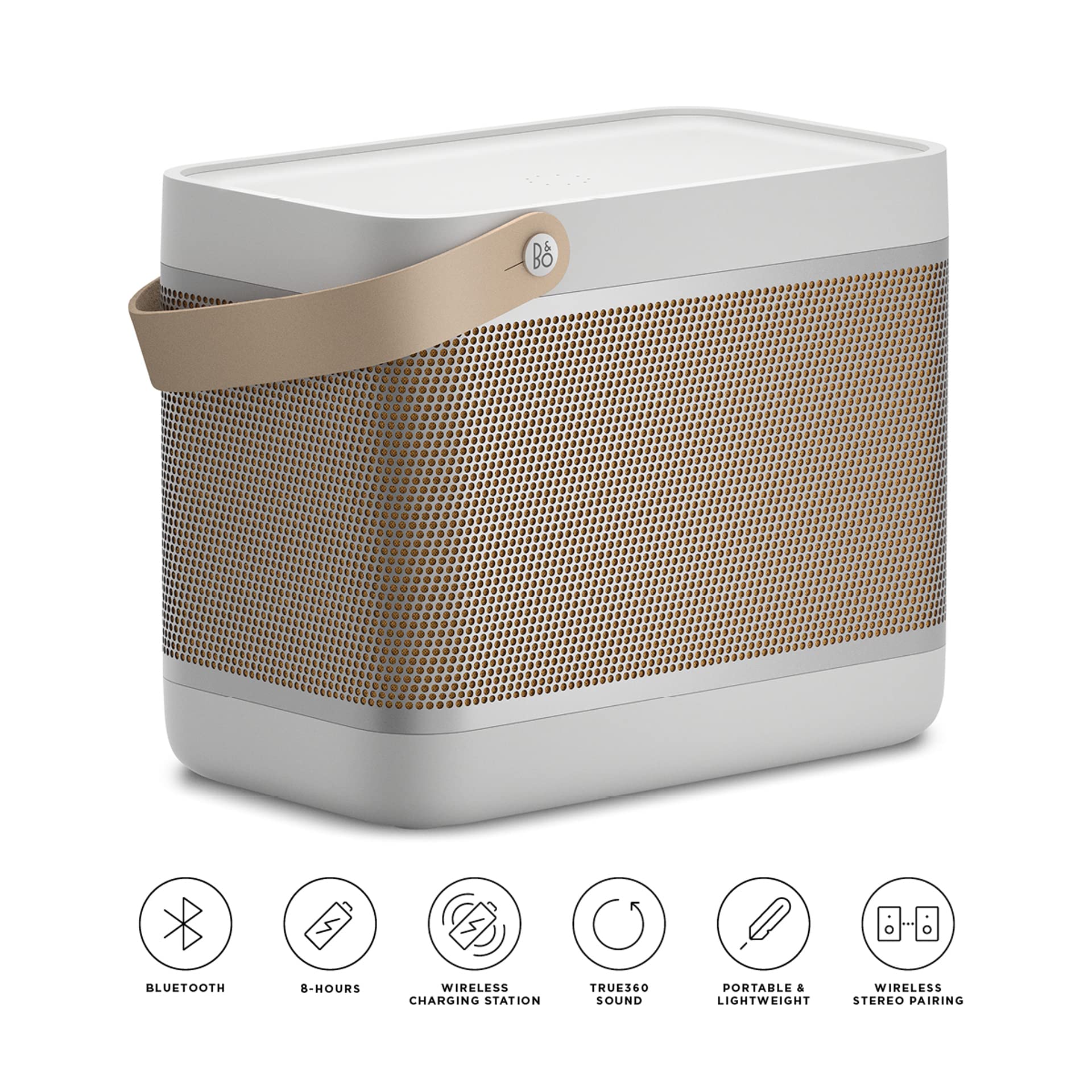Bang & Olufsen Beolit 20 Powerful Portable Bluetooth Speaker, Grey Mist