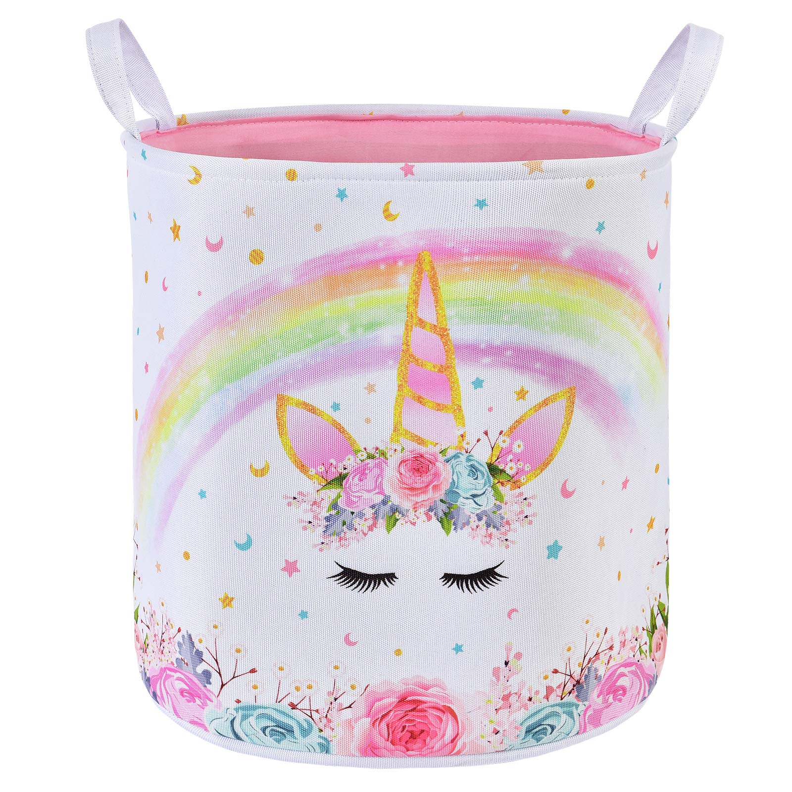 Unicorn Laundry Hamper - Fold-able Storage Bins Laundry Storage Basket for Kids Baby Gift Baskets Toys Clothes Shoes Bedroom Home Organizer Nursery Hampers