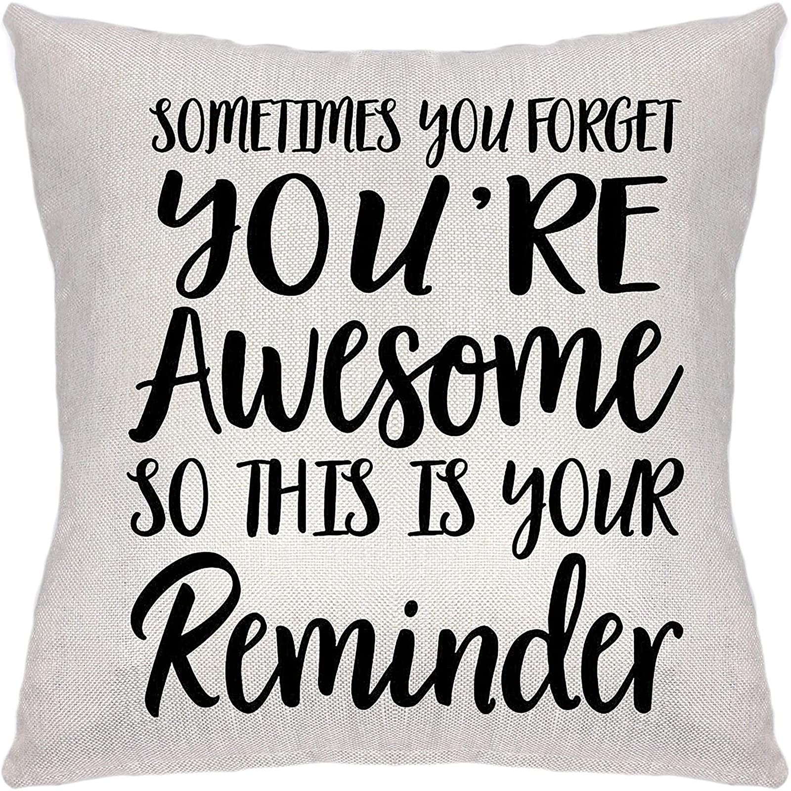 Inspirational Gifts for Women-Throw Pillow Case, Cushion Covers, Gifts for Her,, Birthday Gifts for Women, Best Friend, Mom, Coworker- Cotton Linen Cushion Cover for Sofa Bed