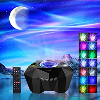 Aurora Galaxy Projector with Moon, Star Projector Night Light Projector with Music Speaker, Northern Lights Projector for Bedroom, Gaming Room, Home Theater, Ceiling, Room Decor, Gifts for Kids Adults