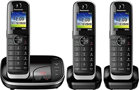 Panasonic KX-TGJ323EB Trio Handset Cordless Home Phone with Nuisance C