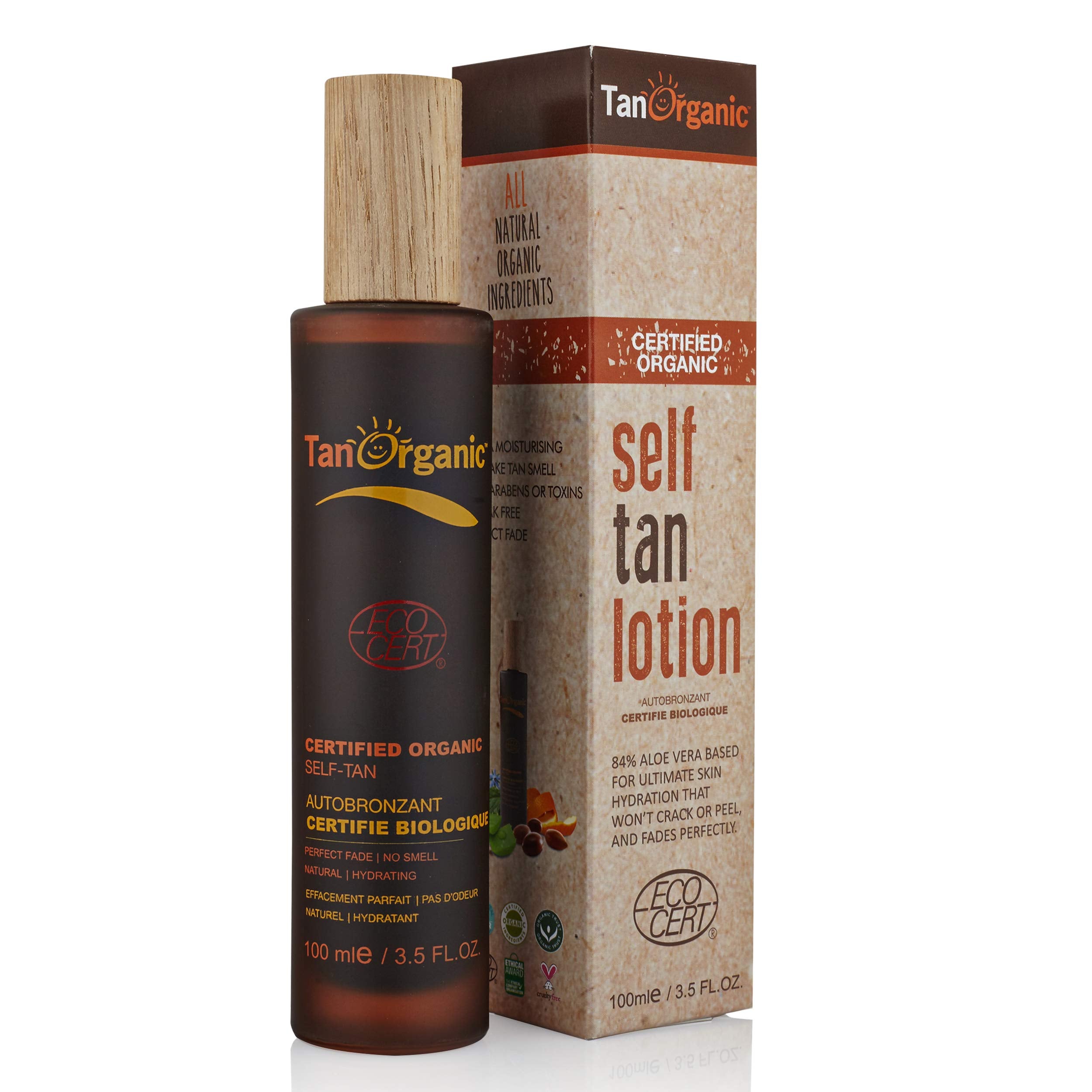 TanOrganic Self Tanning Lotion Fake Tan Certified Organic Natural Vegan 100ml