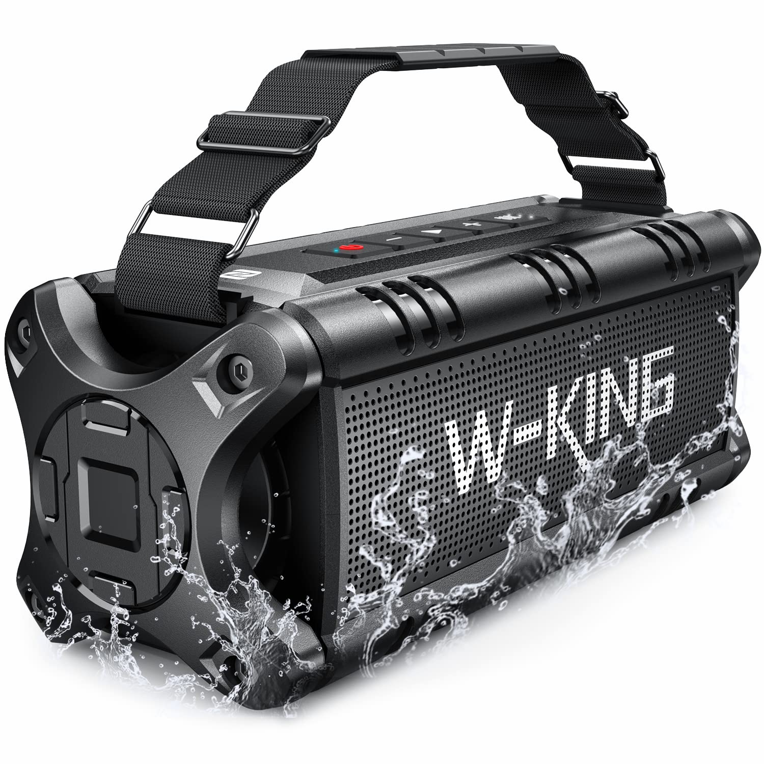 Bluetooth Speaker, W-KING 50W Speakers Wireless Bluetooth 5.0 With Deep Bass, IPX6 Waterproof Loud Bluetooth Speaker With 24H Playback/Two Portable Speakers Pairing/TF Card/EQ/NFC for Outdoor Party