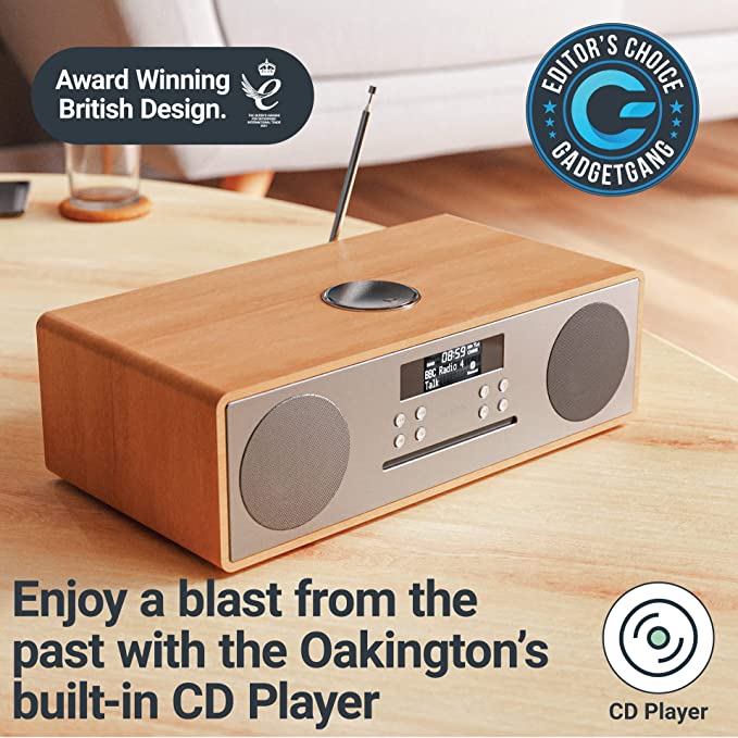 MAJORITY Oakington Bluetooth Hi-Fi Compact Stereo System | FM & DAB Radio & CD Player | Remote Control | AUX & USB Input