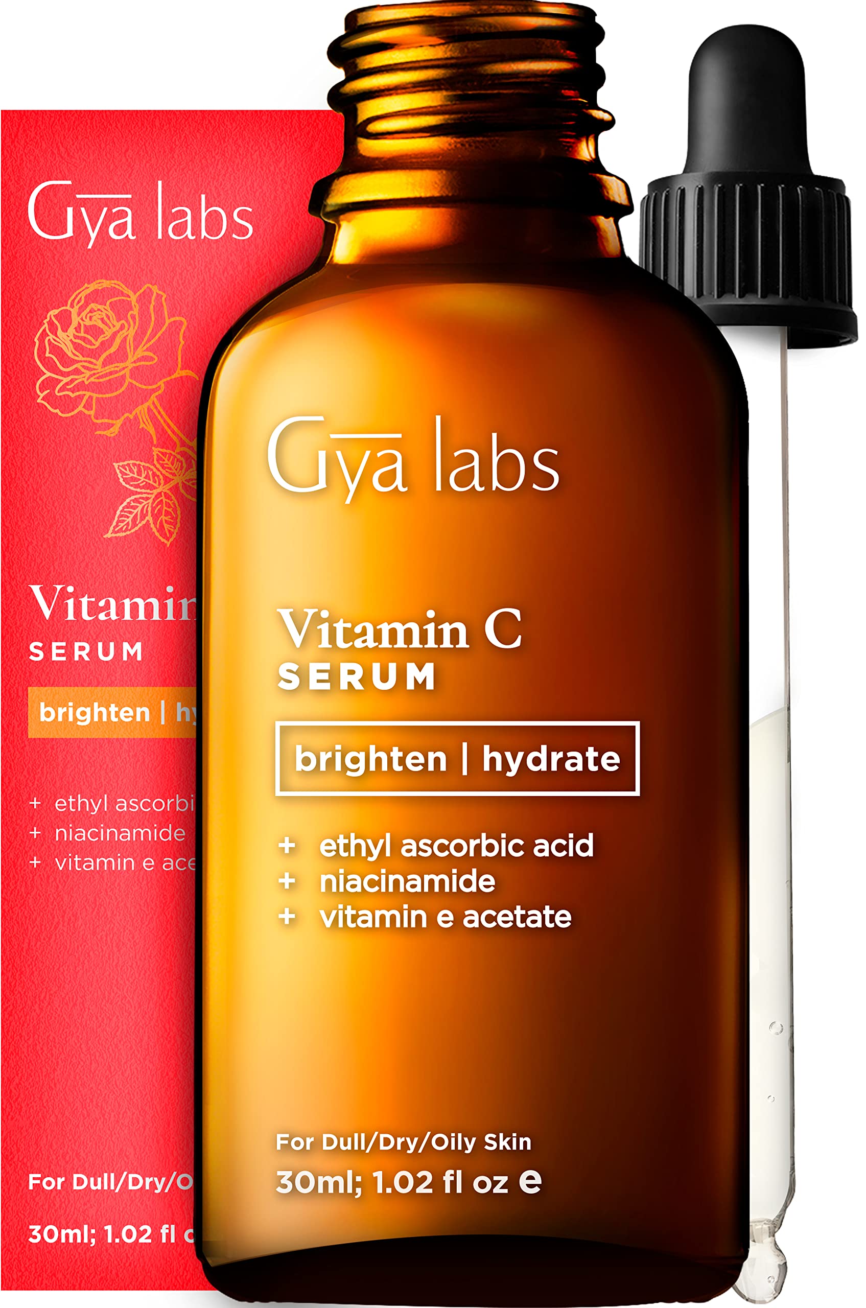 Gya Labs Vitamin C Serum for Dull, Mature Skin (30ml) - Formulated with Hydrating Vit C, Ascorbic Acid & Niacinamide - Boost Skin Clarity & Even Mature Skin Tone For Youthful, Vibrant Complexion