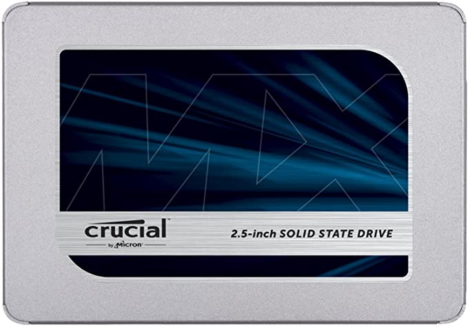 Crucial MX500 250 GB CT250MX500SSD1-Up to 560 MB/s (3D NAND, SATA, 2.5 Inch, Internal SSD), Metallique