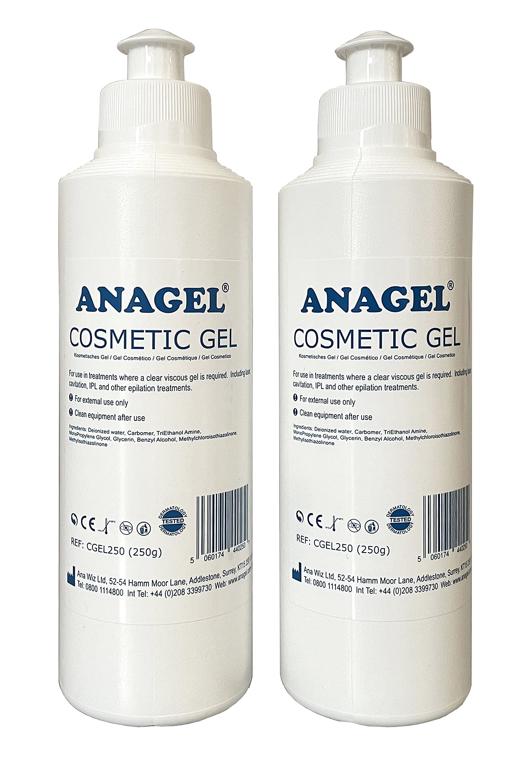 Anagel Cosmetic IPL Laser Gel, 250ml x 2