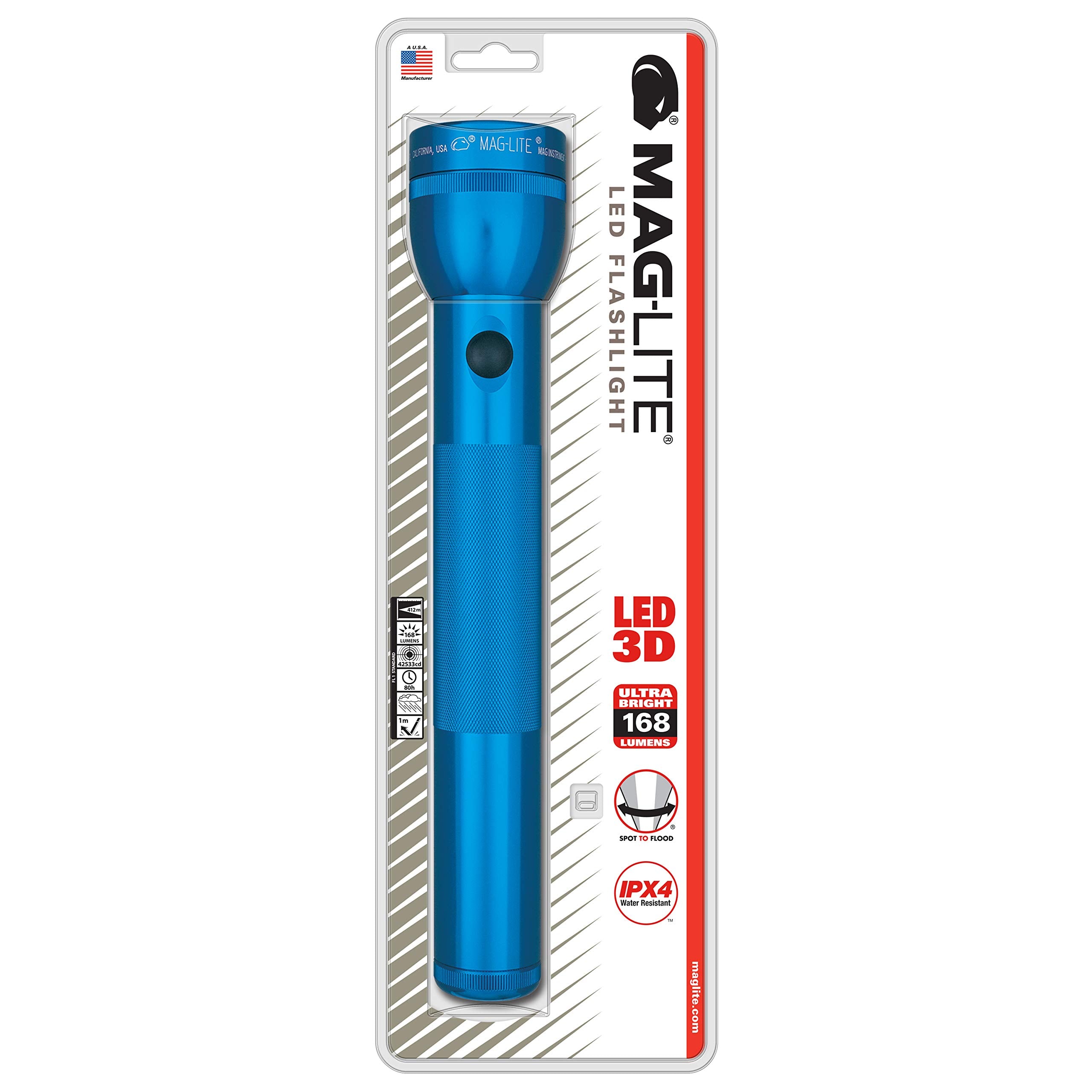 Maglite LED 3-Cell D Flashlight, Blue