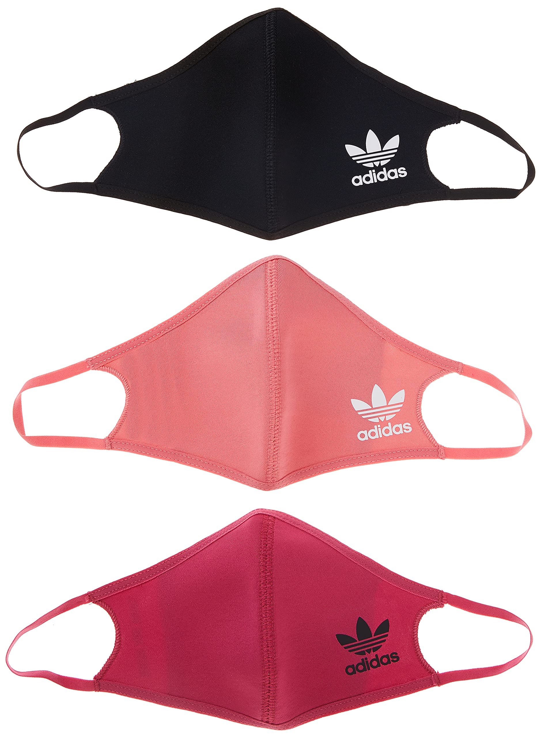 adidas Face Covers, 3-pack, Unisex Adult, Wild Pink/Hazy Rose/Black