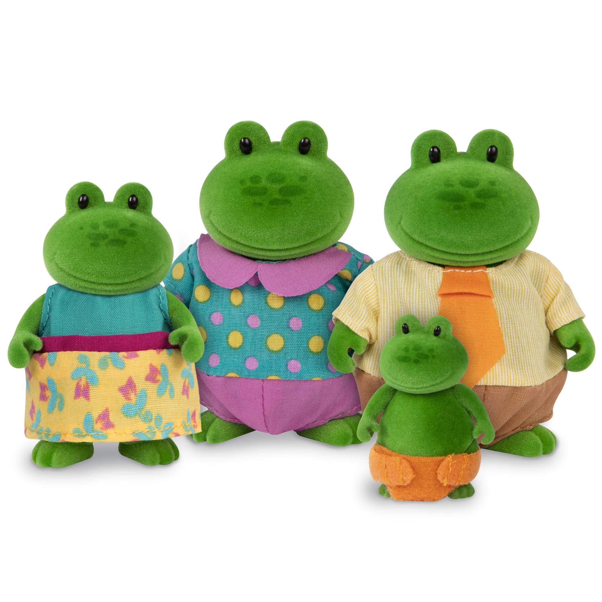 Li’l Woodzeez – Croakalily Frog Family – 5pc Toy Set with Miniature Animal Figurines and Storybook – Animal Toys and Accessories for Kids Age 3+