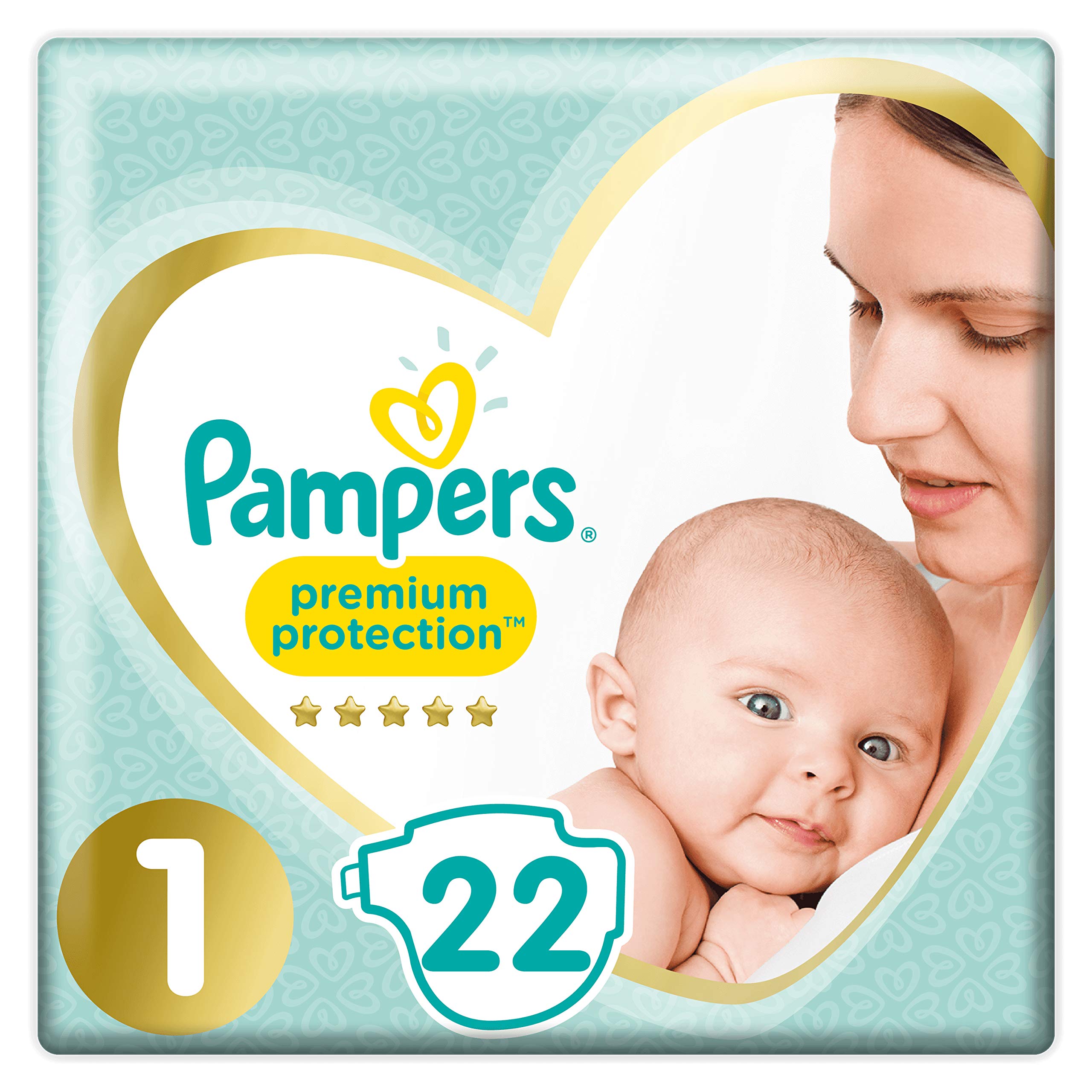 Pampers - New Baby - Nappies Size 1 (2-5 kg) - Small Pack (x22 Nappies)