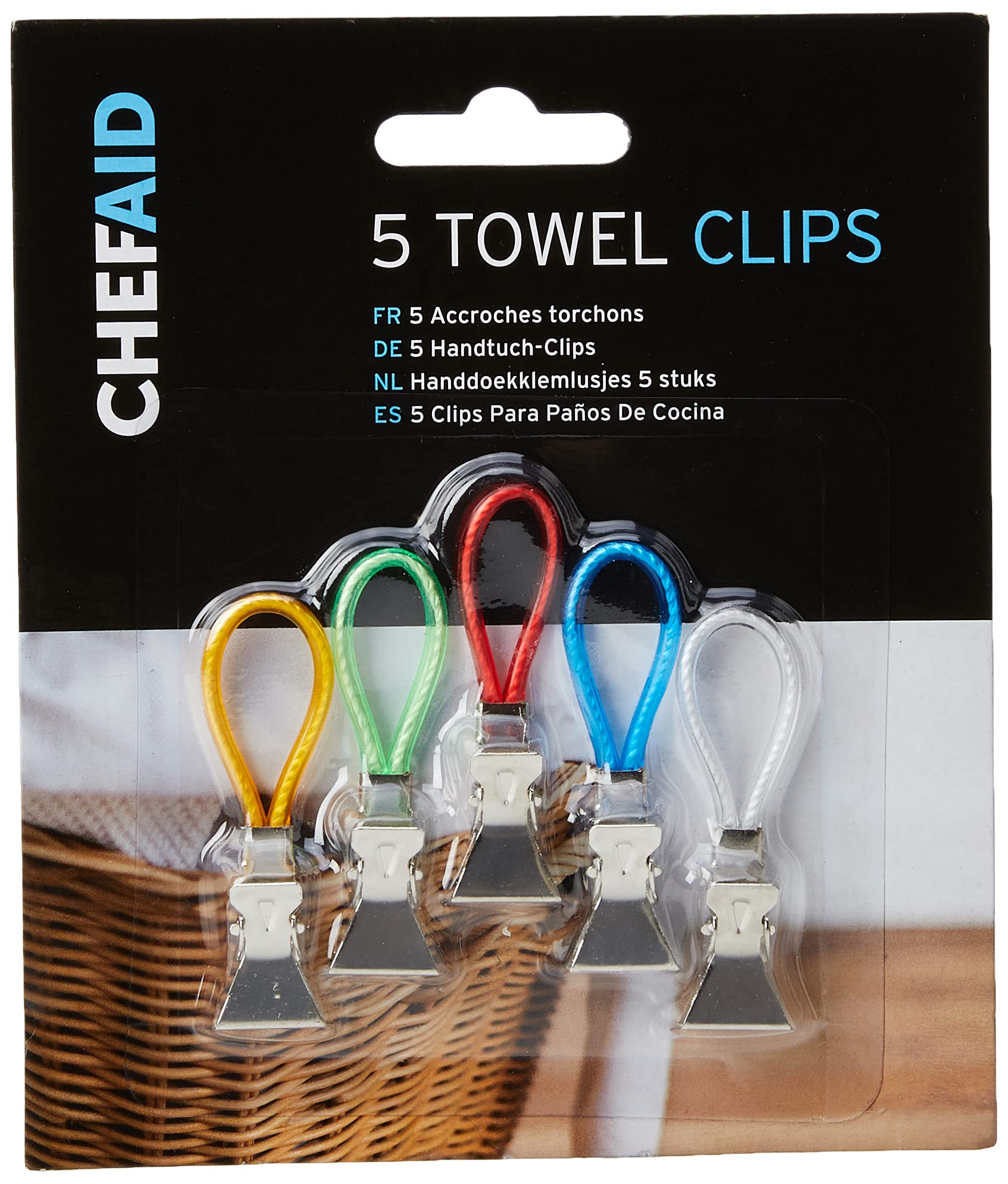 Chef Aid Tea Towel Clips, Set of 5