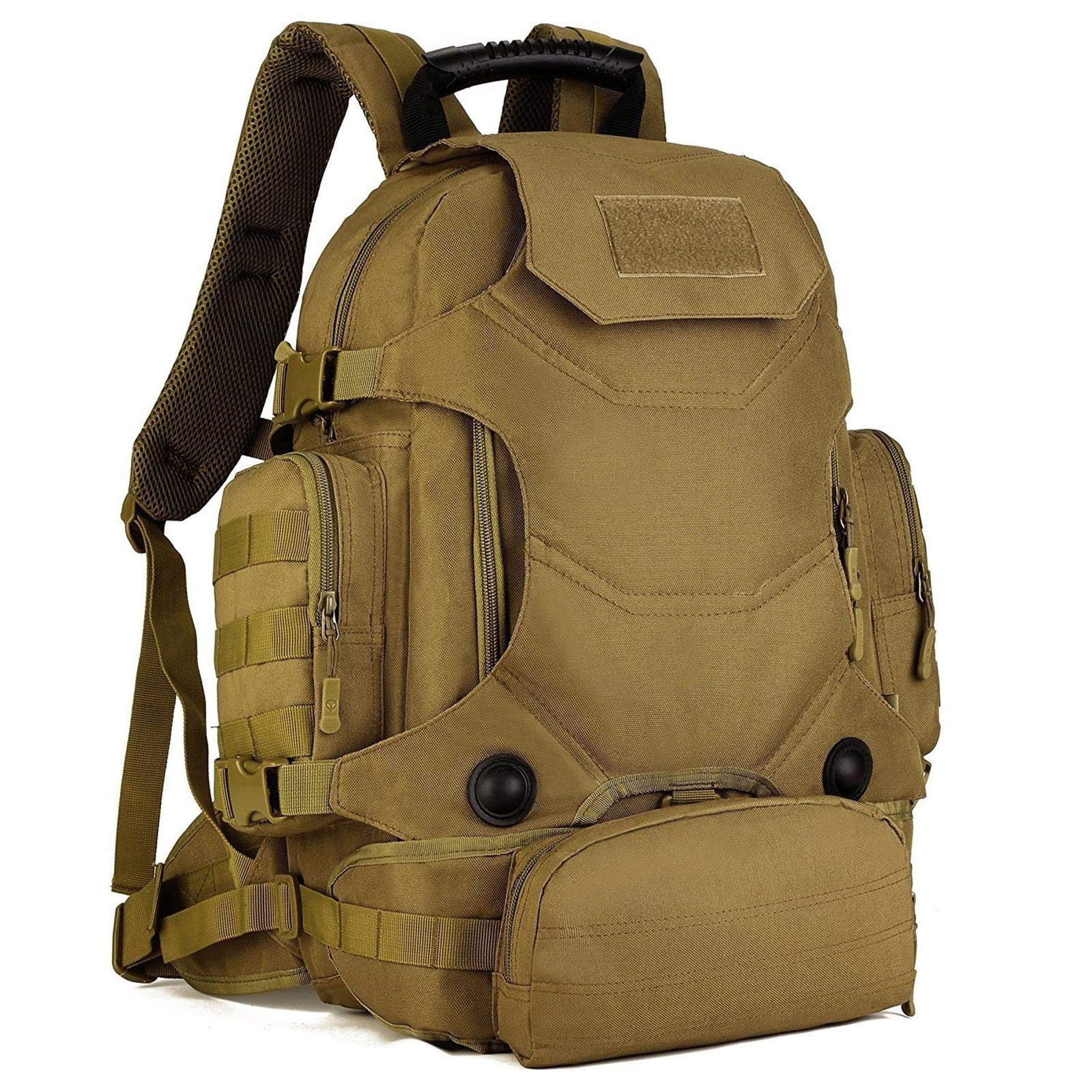 Selighting Tactical Backpack 40L Military Rucksack Waterproof MOLLE Assault Pack Hiking Backpacks with a Waist Bag for Trekking Travelling Hiking Camping