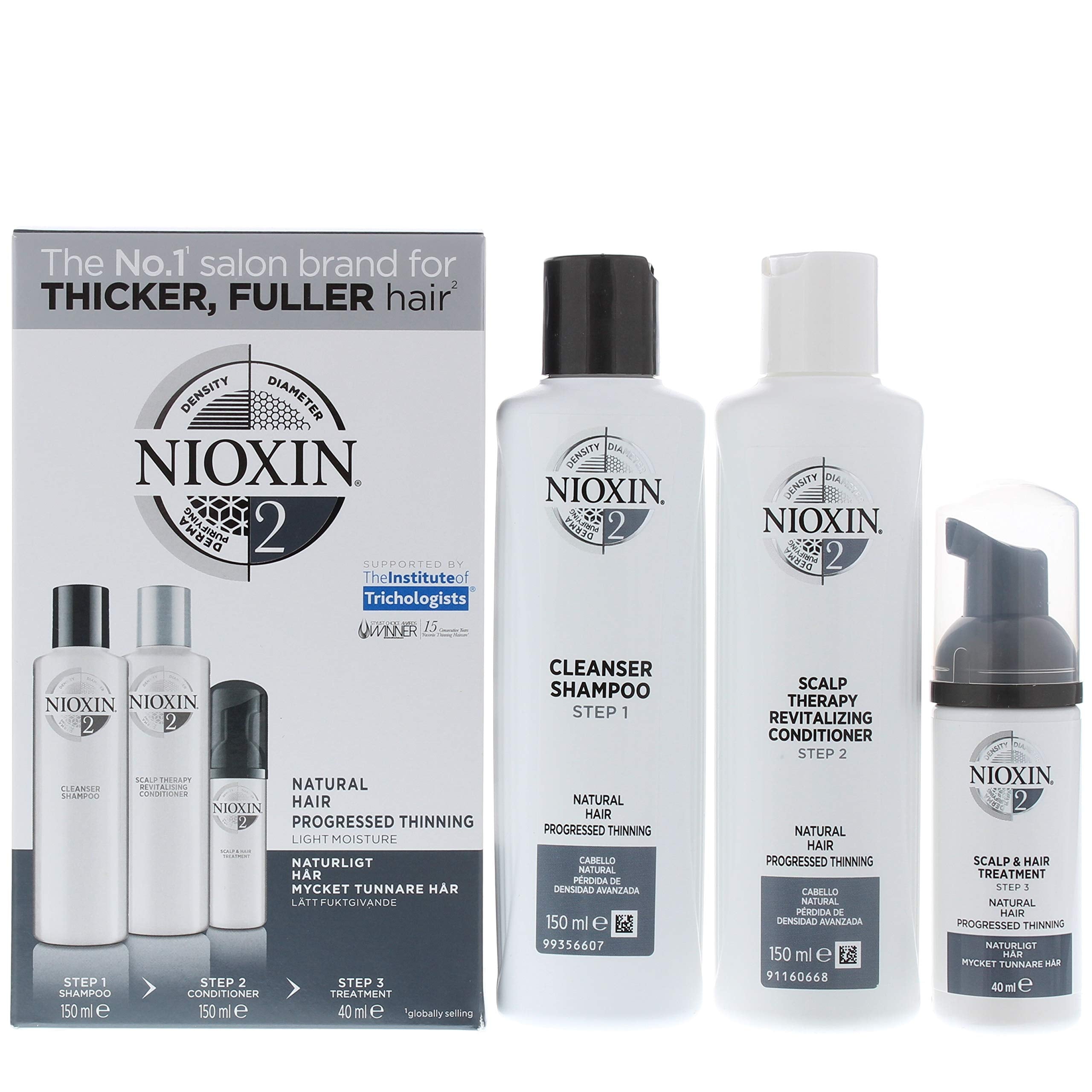 Nioxin System 2 Starter Kit Shampoo, Conditioner & Treatment (Disconti ...