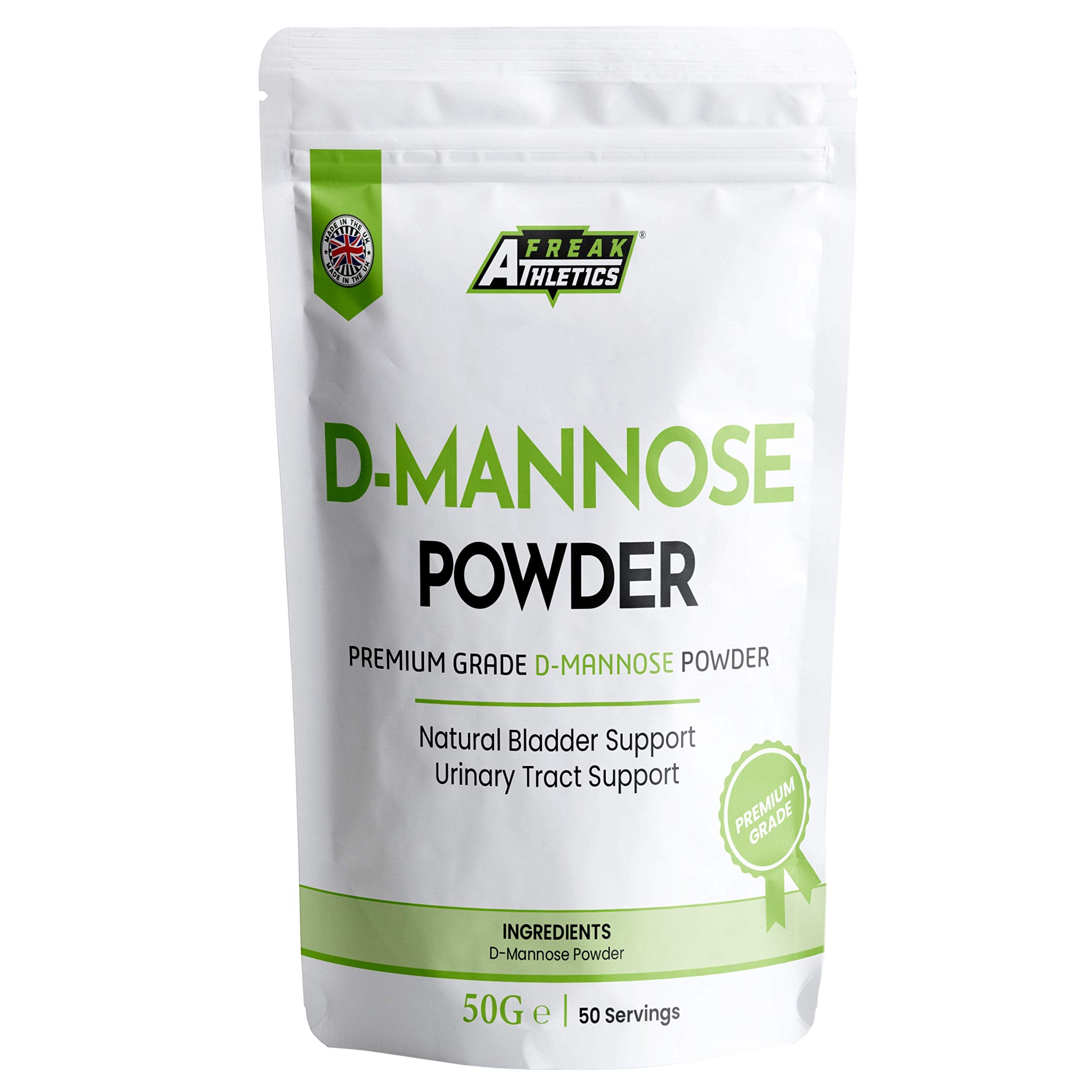 D-Mannose Powder 50g by Freak Athletics - Scoop Included - Vegetarian & Vegan Friendly - Suitable for Men & Women - Made in The UK