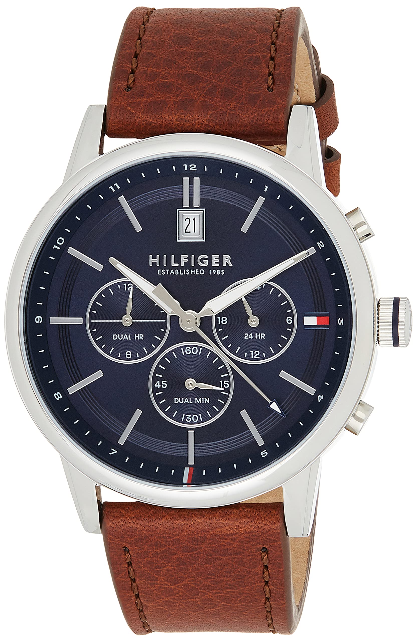 Tommy Hilfiger Men's Analogue Quartz Watch with Leather Strap 1791629