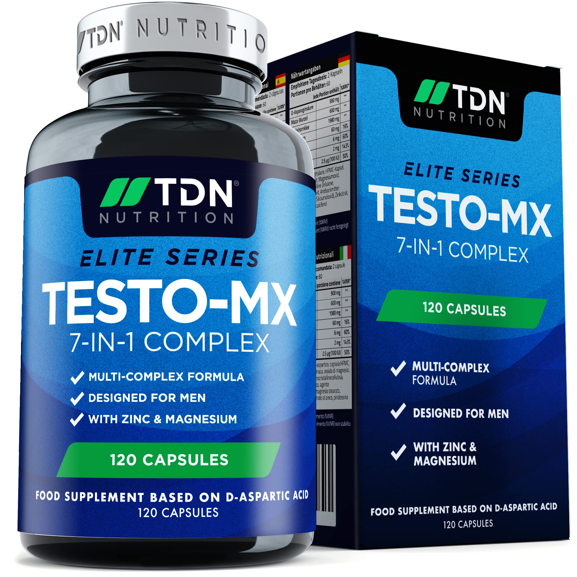 Test Boosters for Men - Premium Testosterone Supplement XL 60 Days Supply, Contributes to Normal Testosterone Levels & Muscle - Zinc & Magnesium Booster Male Supplement, UK Made - Packaging May Vary
