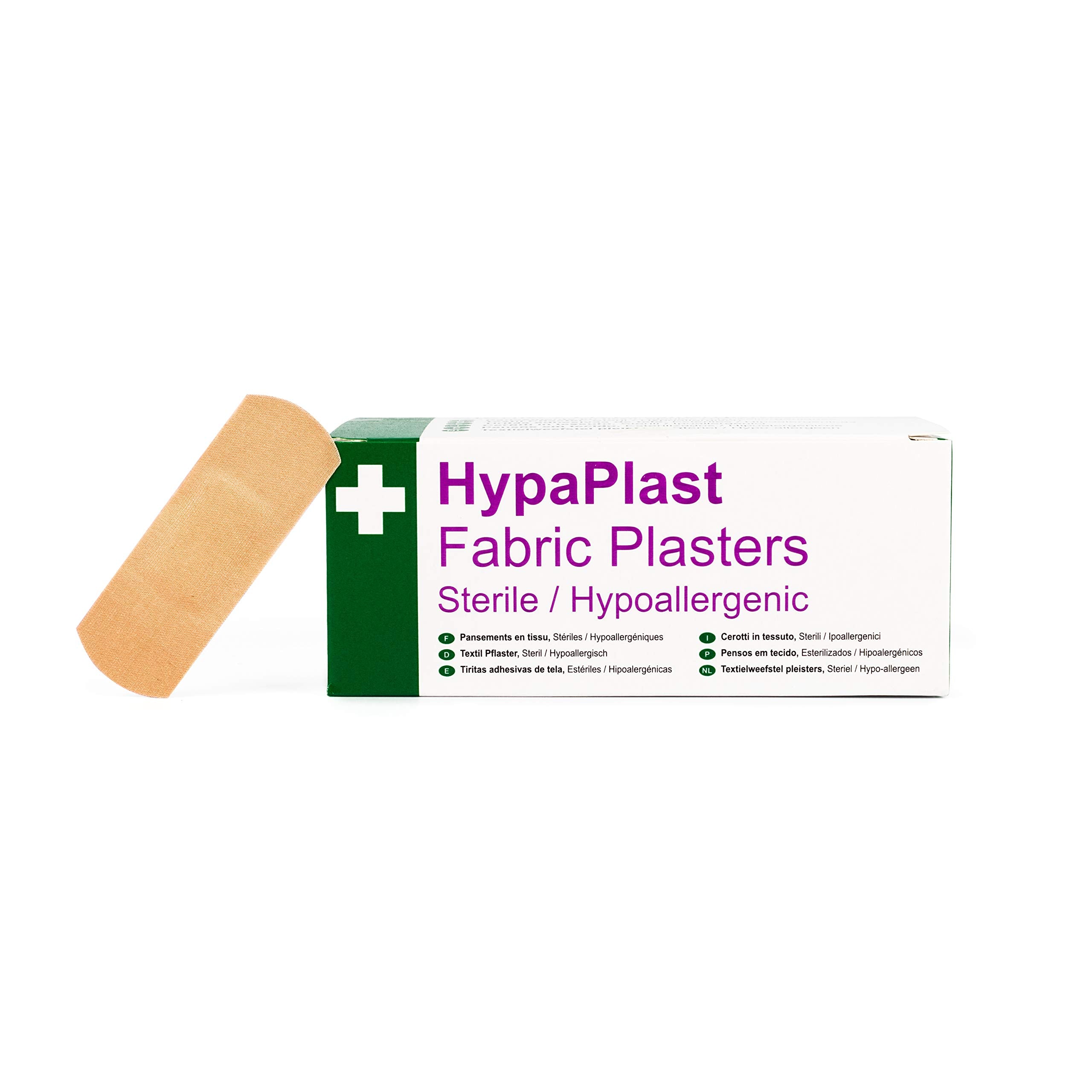 Safety First Aid Group HypaPlast Fabric Plasters, 7.2 x 2.5 cm (Pack of 100) Sterile Hypoallergenic