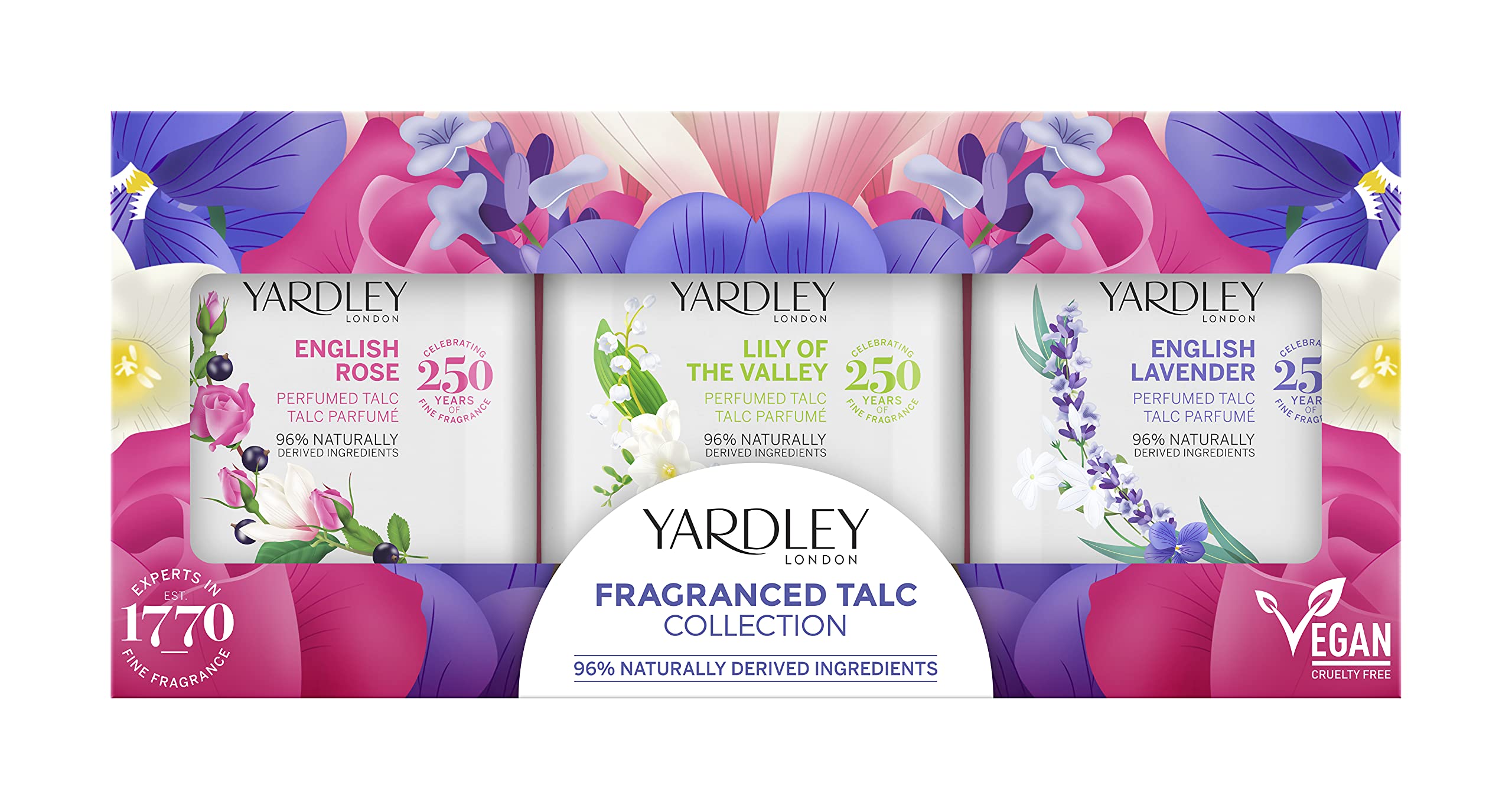 Yardley London Traditional Talc Trio Gift Set, 3x50g