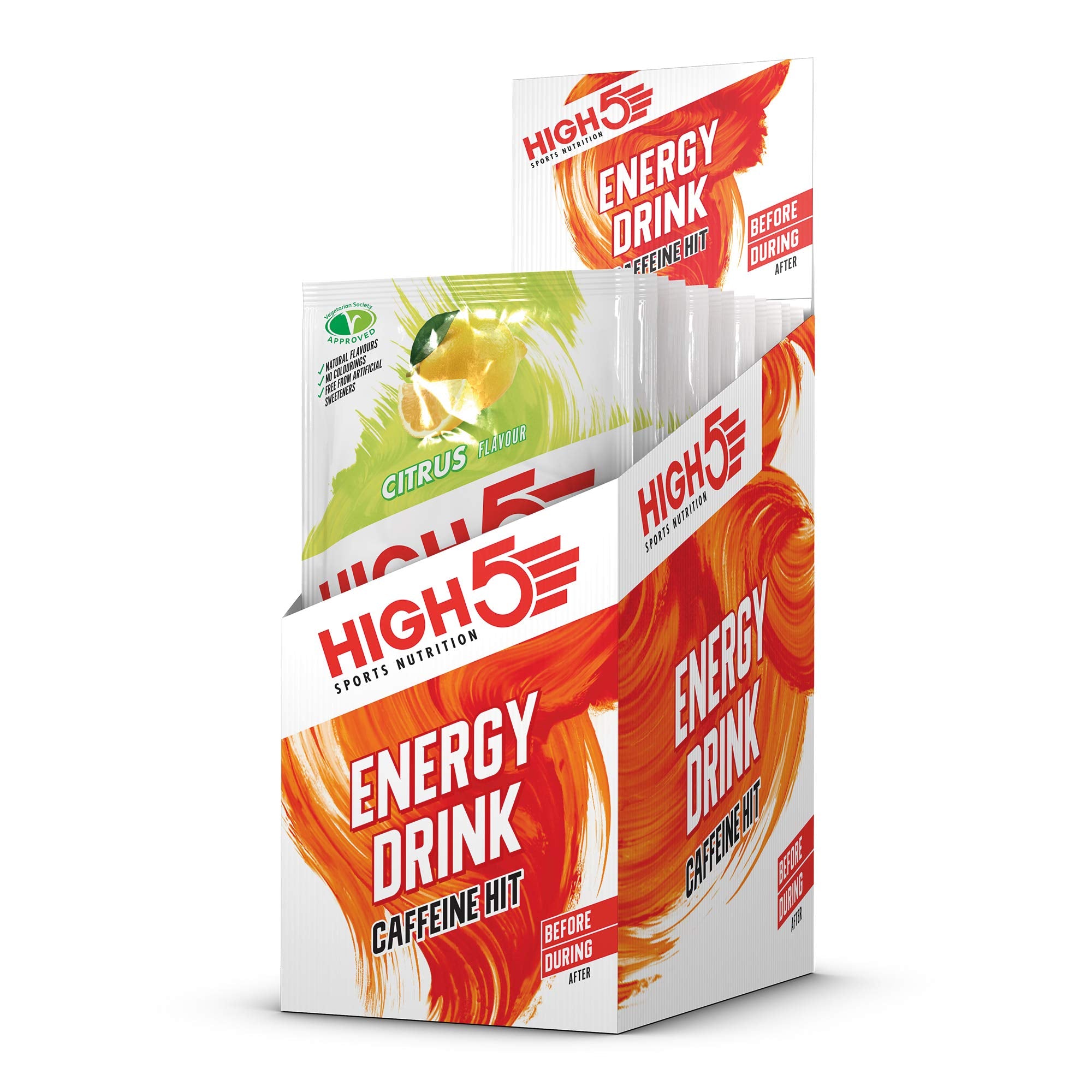 HIGH5 Energy Hydration Drink Caffeine Hit Refreshing Isotonic Mix of Carbohydrates Electrolytes & Caffeine (Citrus) (12 x 47g)