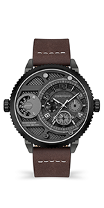 POLICE Flick Mens Watch with Skull Design Dark Grey Dial and Gun Stainless Steel Bracelet 47mm Stainless Steel Case in Branded Watch Box PEWJG2194801-2 Year Warranty