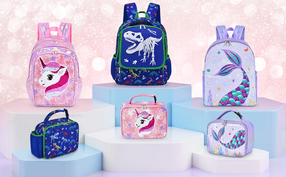  WERNNSAI Sequins Unicorn Lunch Box - Holographic