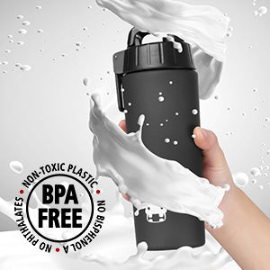 BONMIXC Tritan Protein Shaker Bottle 28 oz BPA/BPS/BPF Free Sports Water Bottle Protein Shaker Flask 800 ml with Blender Ball