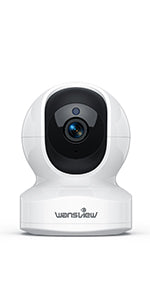 wansview WiFi IP Camera, 1080P Wireless Home Security Camera Q5 for Baby, Elder, Pet Camera Monitor with Motion Detection 2-Way Audio Night Vision Pan Tilt Zoom, Works with Alexa (White)