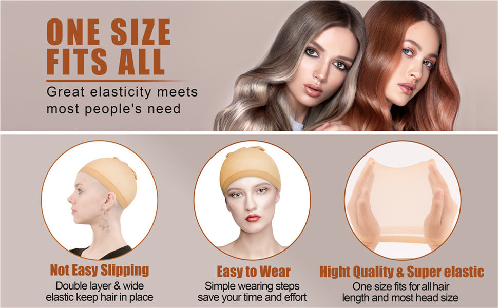 Stocking Wig Cap Ultra Thin-4 Pcs,breathable,sweat Absorber