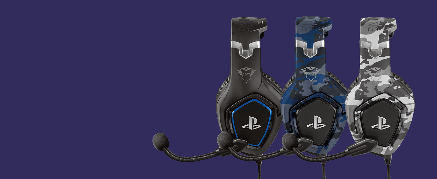 Trust Gaming GXT 488 Forze-B [Officially Licensed for PlayStation] Gaming Headset for PS4 and PS5 with Flexible Microphone and Inline Remote Control, Blue