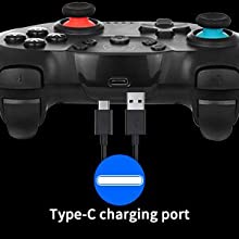 Switch Controller for Nintendo, Wireless Pro Controller for Nintendo Switch/Switch Lite, Switch Remote Controller Gamepad Joystick, Turbo and Dual Vibration (Black)