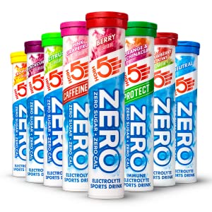HIGH5 ZERO Caffeine Hit Electrolyte Hydration Tablets Added Vitamin C | (Berry, 8 x 20 Tabs)