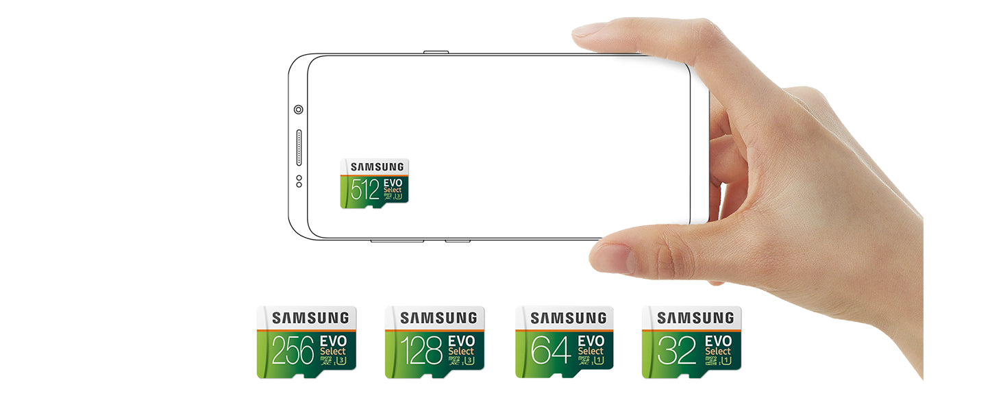 Samsung EVO Select 256GB microSDXC UHS-I U3 100MB/s Full HD & 4K UHD Memory Card with SD Adapter (MB-ME256HA/EU) - Amazon Exclusive