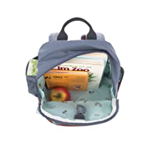 Lässig Mini Backpack for Children 27 cm, 4.5 Litres Top, 1.5 Litres Bottom, 3 Years/Mini Backpack Adventure Tractor