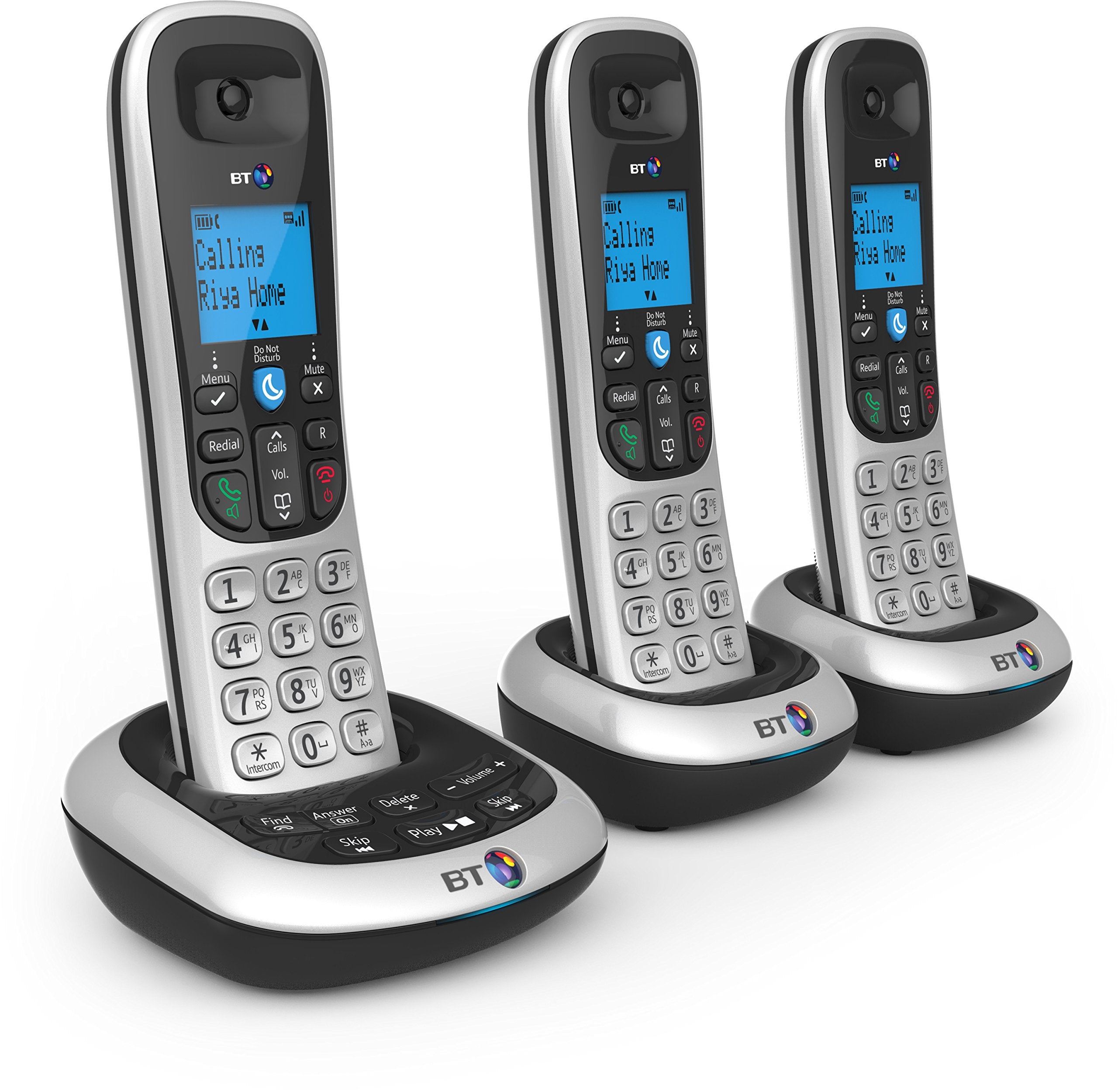 BT 2700 Nuisance Call Blocker Cordless Home Phone with Digital Answer Machine - Trio Handset Pack